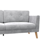 Cosmoliving By Cosmopolitan Gloria Velvet Sofa - Light Grey|Sofa Gloria de Cosmoliving By Cosmopolitan en velours - gris clair
