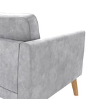 Cosmoliving By Cosmopolitan Gloria Velvet Sofa - Light Grey|Sofa Gloria de Cosmoliving By Cosmopolitan en velours - gris clair