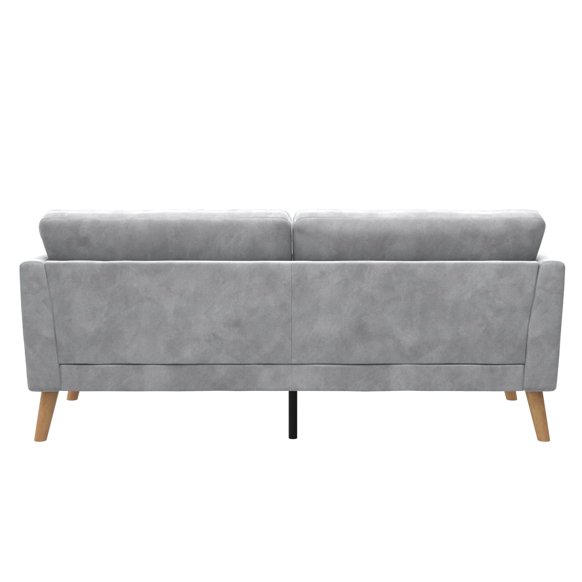 Cosmoliving By Cosmopolitan Gloria Velvet Sofa - Light Grey|Sofa Gloria de Cosmoliving By Cosmopolitan en velours - gris clair