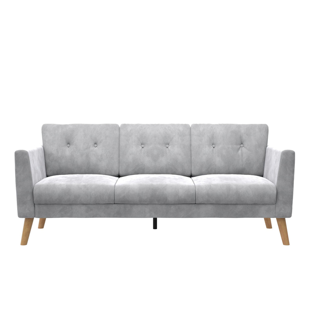 Cosmoliving By Cosmopolitan Gloria Velvet Sofa Sectional - Light Grey|Sofa sectionnel Gloria de Cosmoliving By Cosmopolitan en velours - gris clair
