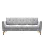 Cosmoliving By Cosmopolitan Gloria Velvet Sofa Sectional - Light Grey|Sofa sectionnel Gloria de Cosmoliving By Cosmopolitan en velours - gris clair