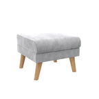 Cosmoliving By Cosmopolitan Gloria Velvet Sofa Sectional - Light Grey|Sofa sectionnel Gloria de Cosmoliving By Cosmopolitan en velours - gris clair