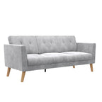 Cosmoliving By Cosmopolitan Gloria Velvet Sofa Sectional - Light Grey|Sofa sectionnel Gloria de Cosmoliving By Cosmopolitan en velours - gris clair