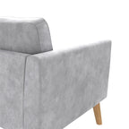 Cosmoliving By Cosmopolitan Gloria Velvet Sofa Sectional - Light Grey|Sofa sectionnel Gloria de Cosmoliving By Cosmopolitan en velours - gris clair