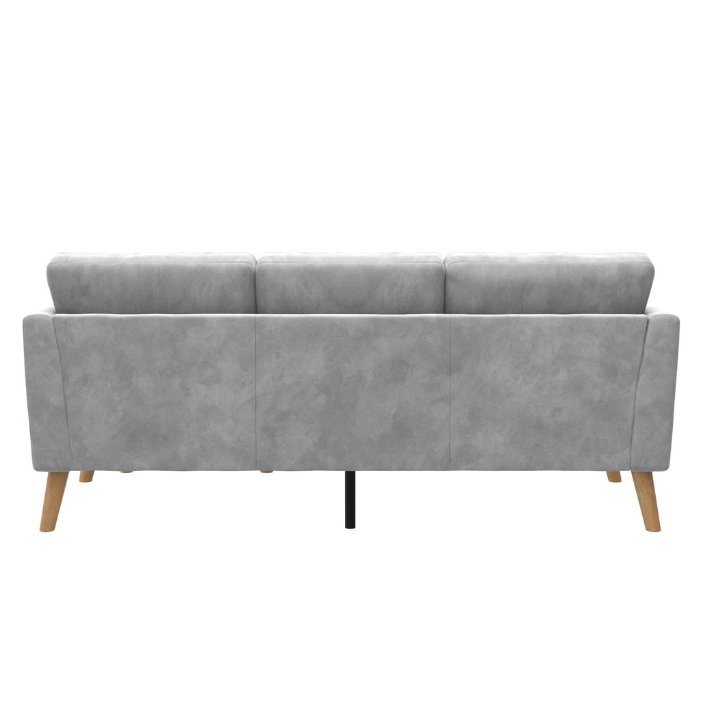 Cosmoliving By Cosmopolitan Gloria Velvet Sofa Sectional - Light Grey|Sofa sectionnel Gloria de Cosmoliving By Cosmopolitan en velours - gris clair