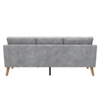Cosmoliving By Cosmopolitan Gloria Velvet Sofa Sectional - Light Grey|Sofa sectionnel Gloria de Cosmoliving By Cosmopolitan en velours - gris clair