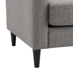 DHP Kaci Reversible Contemporary Fabric Sectional - Grey|Sofa sectionnel réversible contemporain Kaci de DHP en tissu - gris