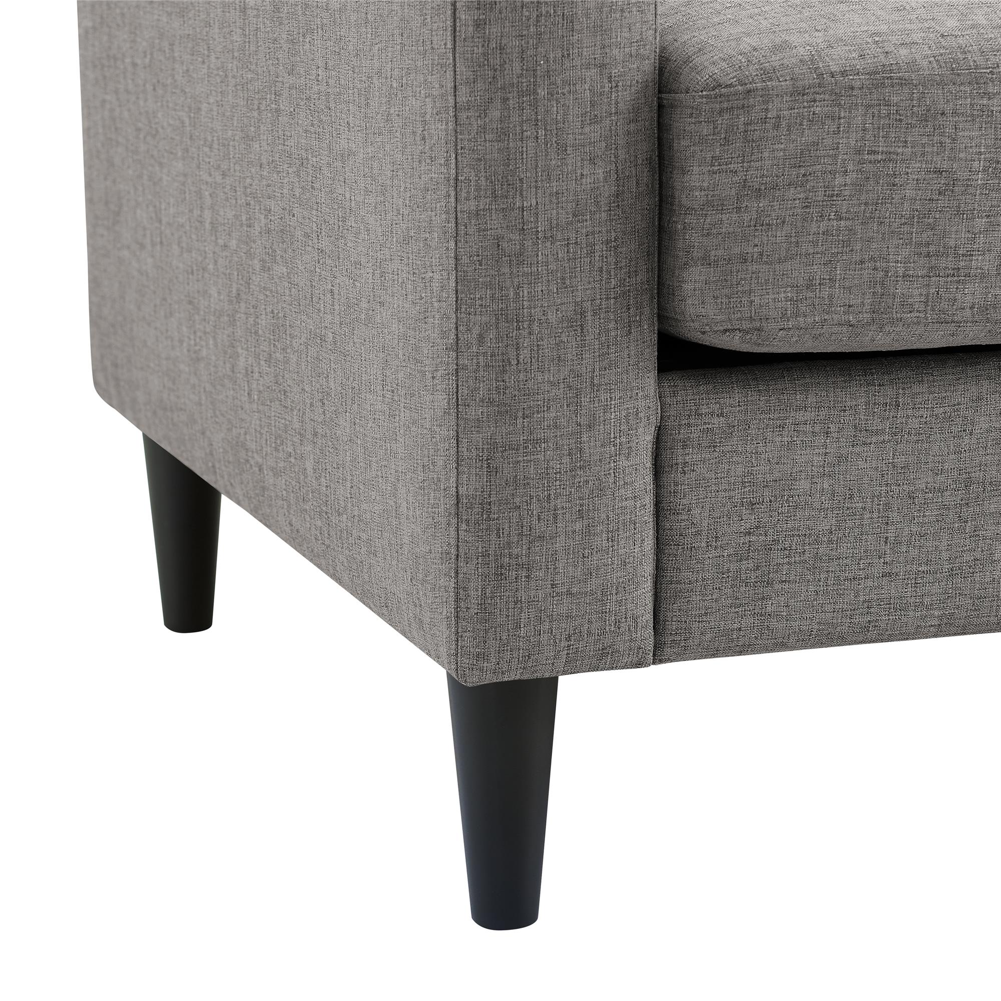 DHP Kaci Reversible Contemporary Fabric Sectional - Grey|Sofa sectionnel réversible contemporain Kaci de DHP en tissu - gris