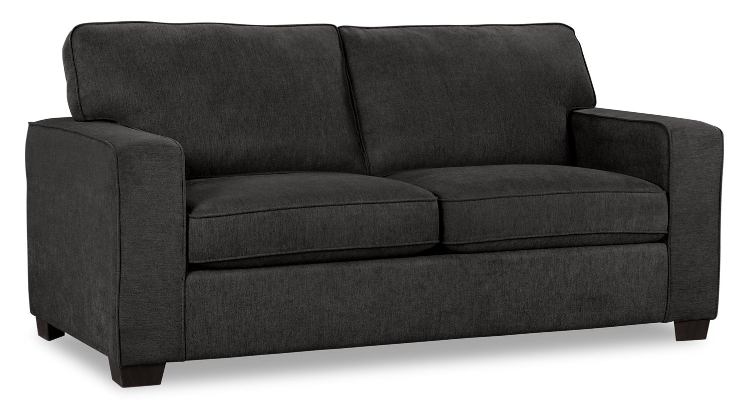 Made in Canada Fiona 74" Chenille Fabric Sofa with Track Arms - Grey | Sofa Fiona de 74 po fabriqué au Canada en tissu de chenille avec accoudoirs rectilignes - gris