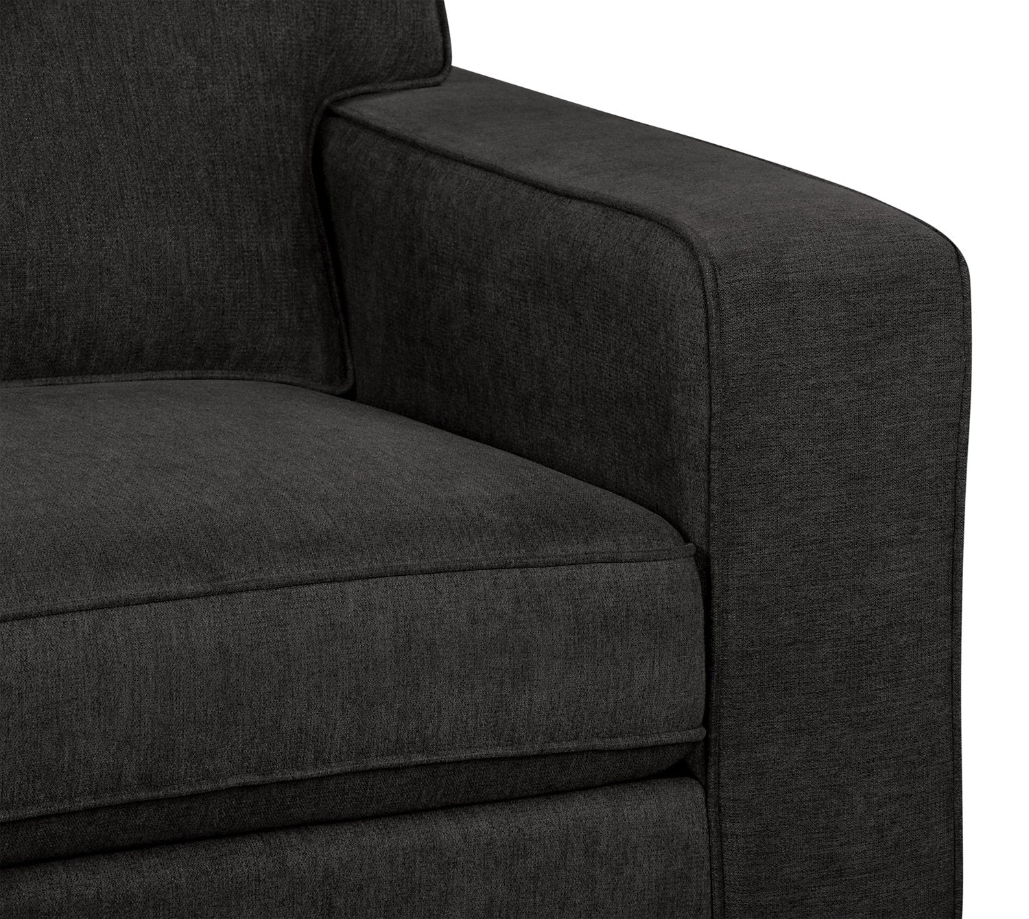 Made in Canada Fiona 74" Chenille Fabric Sofa with Track Arms - Grey | Sofa Fiona de 74 po fabriqué au Canada en tissu de chenille avec accoudoirs rectilignes - gris