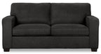 Made in Canada Fiona 74" Chenille Fabric Sofa with Track Arms - Grey | Sofa Fiona de 74 po fabriqué au Canada en tissu de chenille avec accoudoirs rectilignes - gris