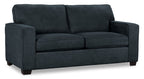 Made in Canada Fiona 74" Chenille Fabric Sofa with Track Arms - Navy Blue | Sofa Fiona de 74 po fabriqué au Canada en tissu de chenille avec accoudoirs rectilignes - bleu marine