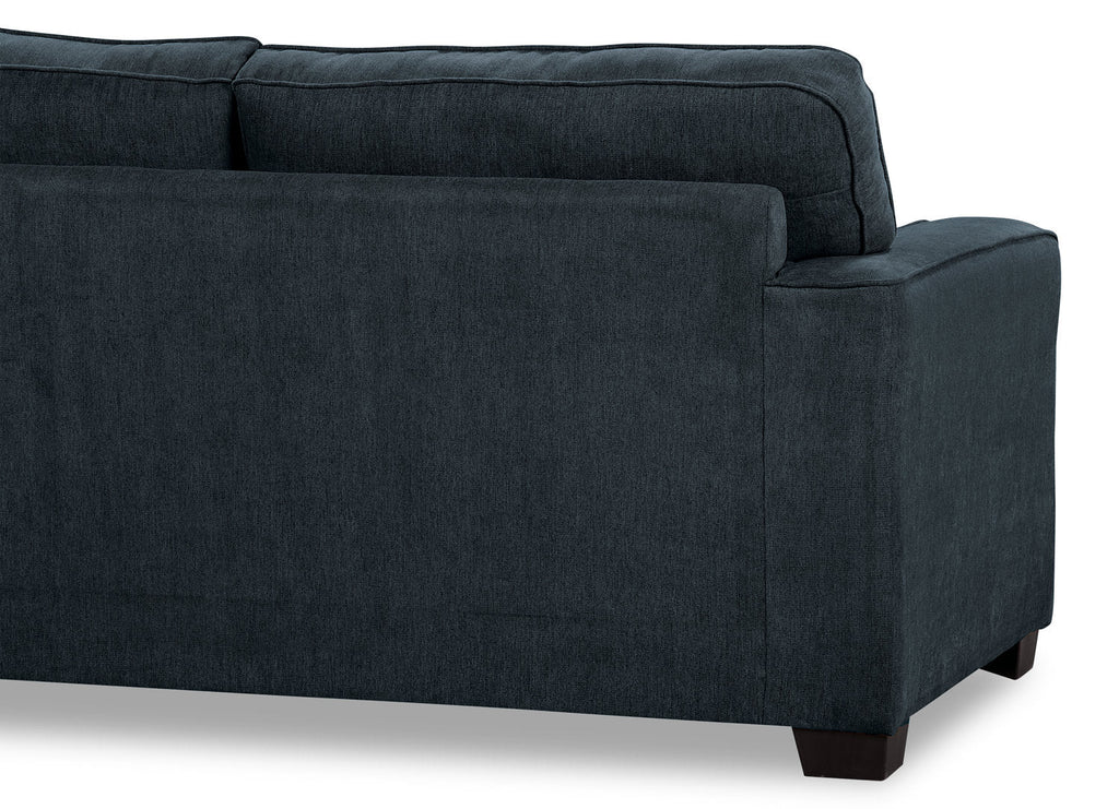 Made in Canada Fiona 74" Chenille Fabric Sofa with Track Arms - Navy Blue | Sofa Fiona de 74 po fabriqué au Canada en tissu de chenille avec accoudoirs rectilignes - bleu marine
