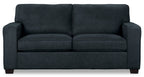 Made in Canada Fiona 74" Chenille Fabric Sofa with Track Arms - Navy Blue | Sofa Fiona de 74 po fabriqué au Canada en tissu de chenille avec accoudoirs rectilignes - bleu marine