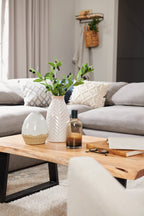 Agra 45" Rustic Coffee Table - Brown and Black with Iron Legs|Table à café rustique Agra de 45 po - brune et noire avec pattes en fer