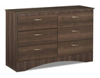 Aida Bedroom 6-Drawer Dresser, 49.5"W x 29.8"H, Made in Canada - Brown | Commode Aida de 49,5 po (L) x 29,8 po (H) à 6 tiroirs pour la chambre à coucher, fabriquée au Canada - brune
