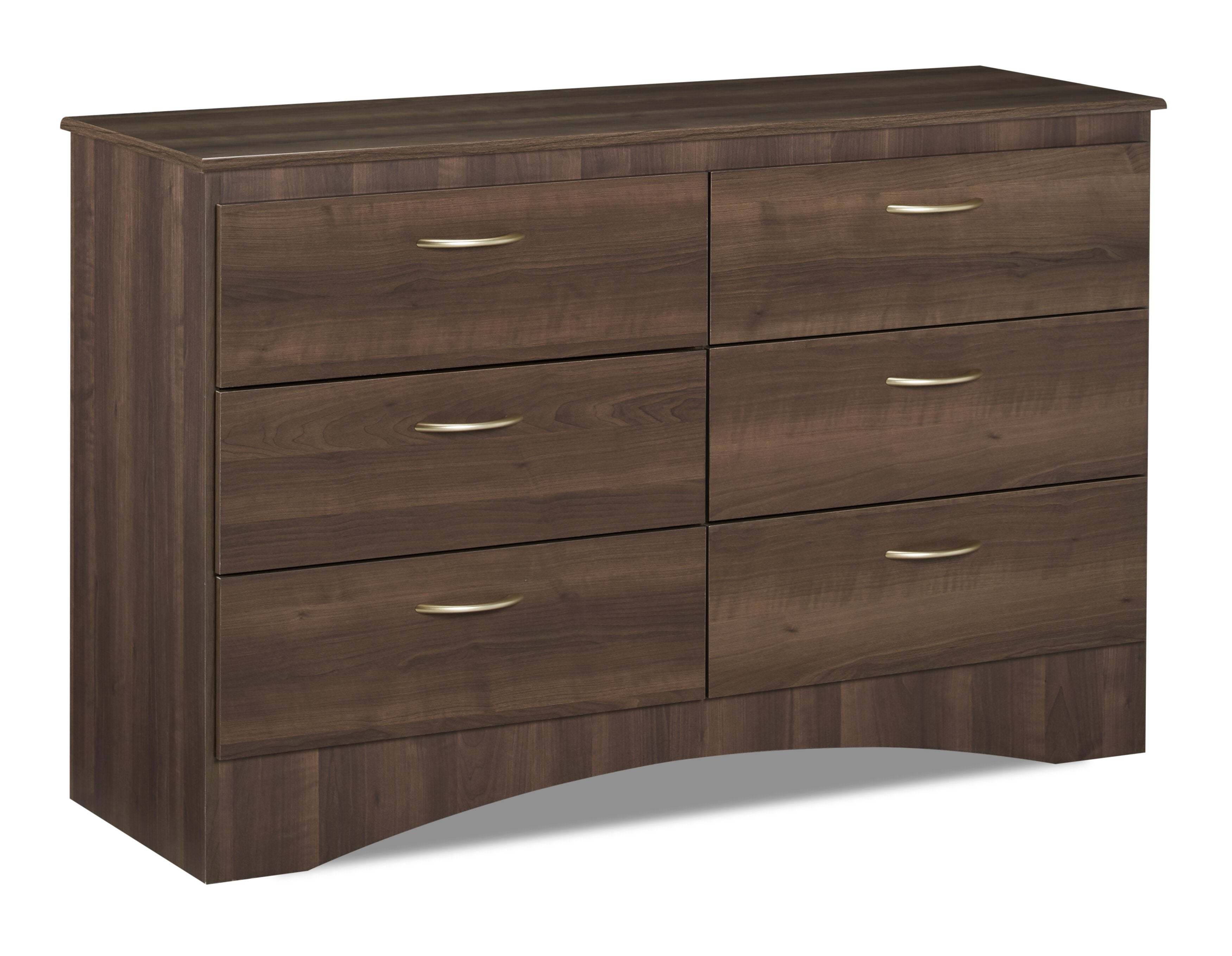 Aida Bedroom 6-Drawer Dresser, 49.5"W x 29.8"H, Made in Canada - Brown | Commode Aida de 49,5 po (L) x 29,8 po (H) à 6 tiroirs pour la chambre à coucher, fabriquée au Canada - brune