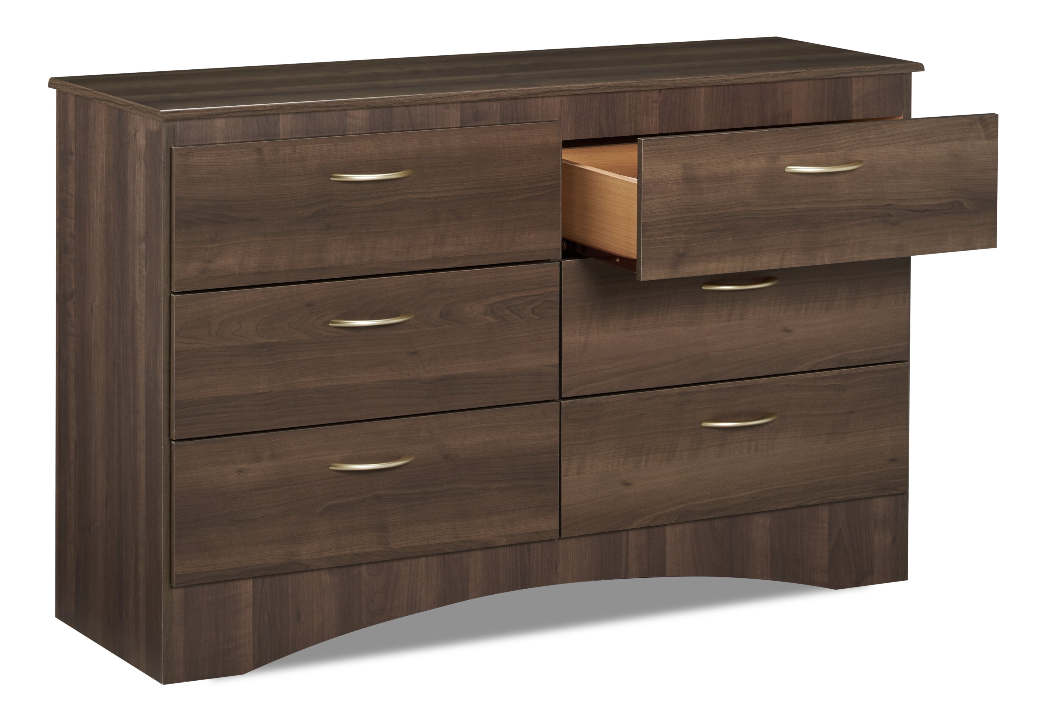 Aida Bedroom 6-Drawer Dresser, 49.5"W x 29.8"H, Made in Canada - Brown | Commode Aida de 49,5 po (L) x 29,8 po (H) à 6 tiroirs pour la chambre à coucher, fabriquée au Canada - brune