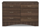 Aida Bedroom 6-Drawer Dresser, 49.5"W x 29.8"H, Made in Canada - Brown | Commode Aida de 49,5 po (L) x 29,8 po (H) à 6 tiroirs pour la chambre à coucher, fabriquée au Canada - brune