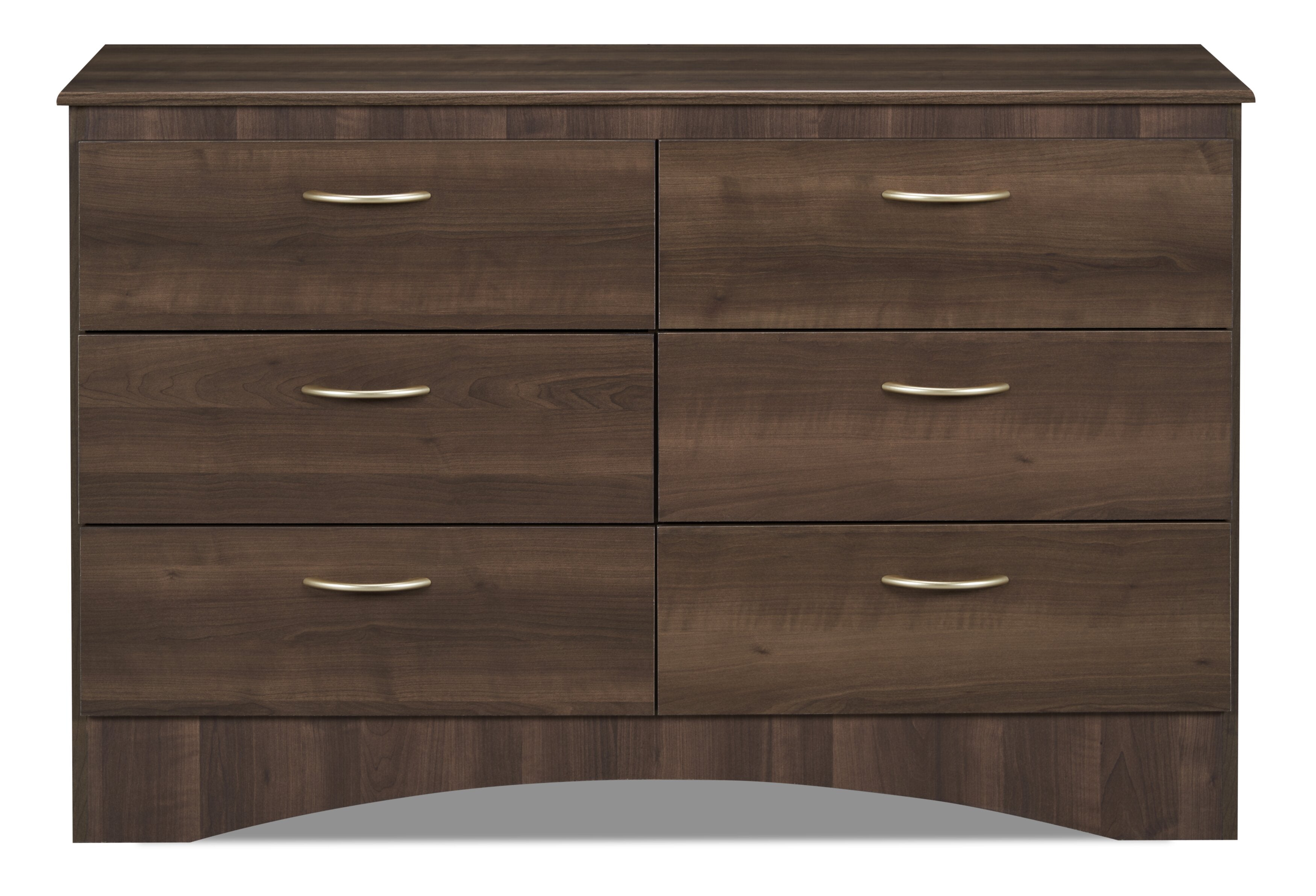Aida Bedroom 6-Drawer Dresser, 49.5"W x 29.8"H, Made in Canada - Brown | Commode Aida de 49,5 po (L) x 29,8 po (H) à 6 tiroirs pour la chambre à coucher, fabriquée au Canada - brune