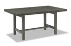 Alto Dining Table with 65-83"W Extension, Trestle Base - Grey | Table de salle à manger Alto de 65 po à 83 po (L) avec rallonge et base à tréteaux - grise