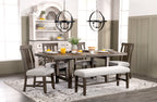 Alto Dining Table with 65-83"W Extension, Trestle Base - Grey | Table de salle à manger Alto de 65 po à 83 po (L) avec rallonge et base à tréteaux - grise