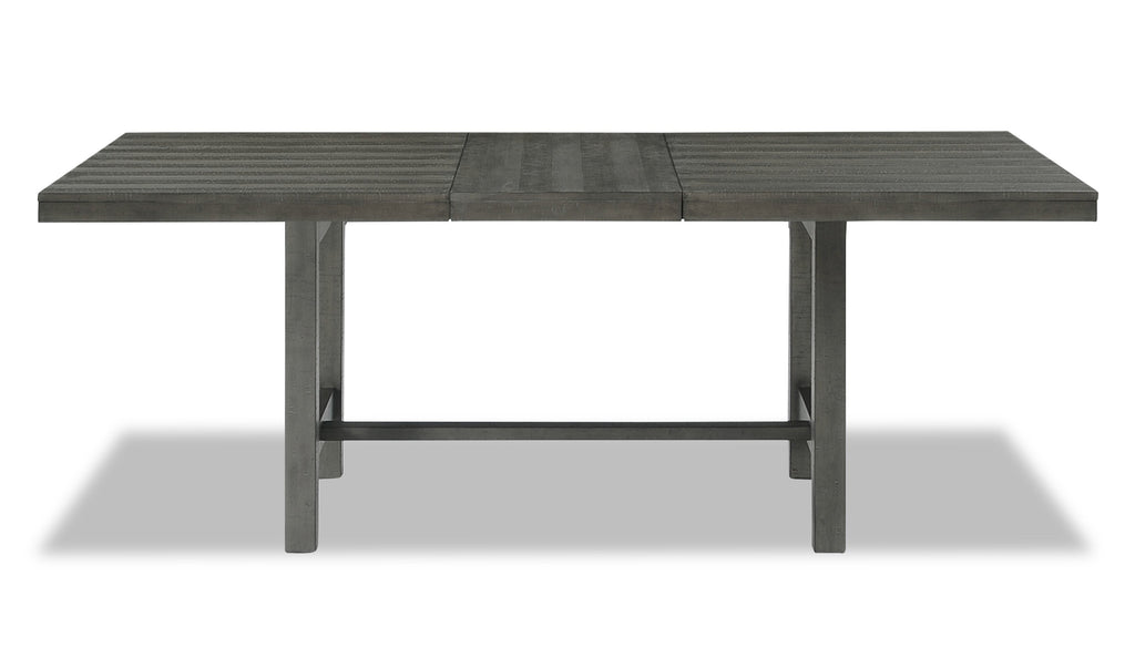 Alto Dining Table with 65-83"W Extension, Trestle Base - Grey | Table de salle à manger Alto de 65 po à 83 po (L) avec rallonge et base à tréteaux - grise
