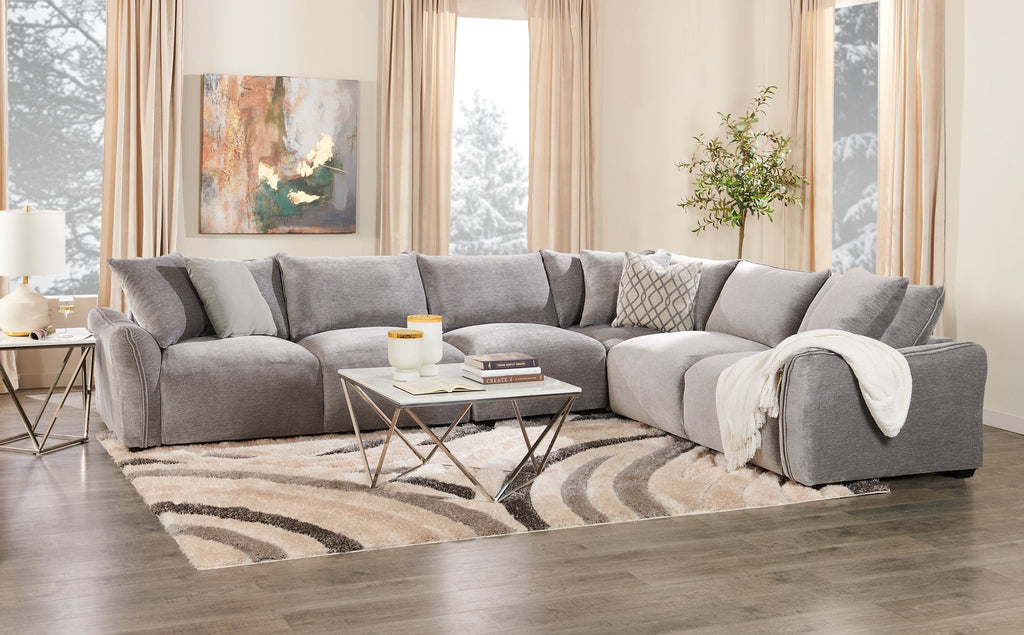 Amanda 31.5" Modern Square Coffee Table - White Marble Top with Chrome Metal Base|Table à café carrée moderne Amanda de 31,5 po - dessus en marbre blanc avec base en métal chromé