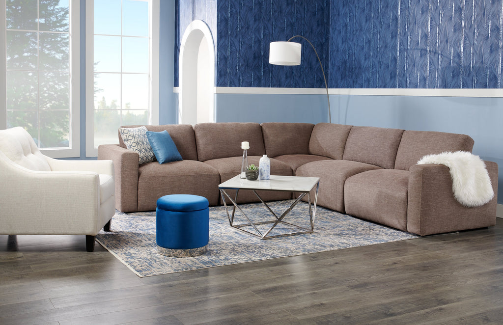 Amanda 31.5" Modern Square Coffee Table - White Marble Top with Chrome Metal Base|Table à café carrée moderne Amanda de 31,5 po - dessus en marbre blanc avec base en métal chromé