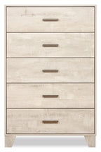 Arbor Bedroom Chest of Drawers, 5-Drawer, 31.5"W x 48.4"H - Driftwood White | Commode verticale de chambre à coucher Arbor de 31,5 po (L) x 48,4 po (H) à 5 tiroirs - bois de grève blanc