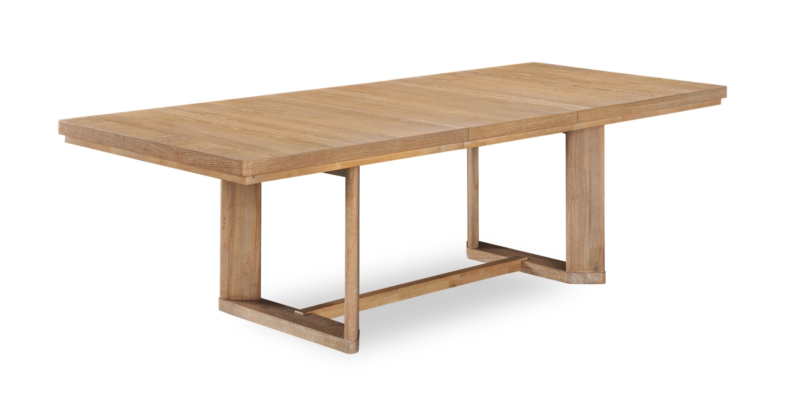 Aspen Dining Table with 80-104" Extension, Trestle Base - Natural | Table de salle à manger Aspen de 80 po à 104 po à rallonge et base à tréteaux - naturelle