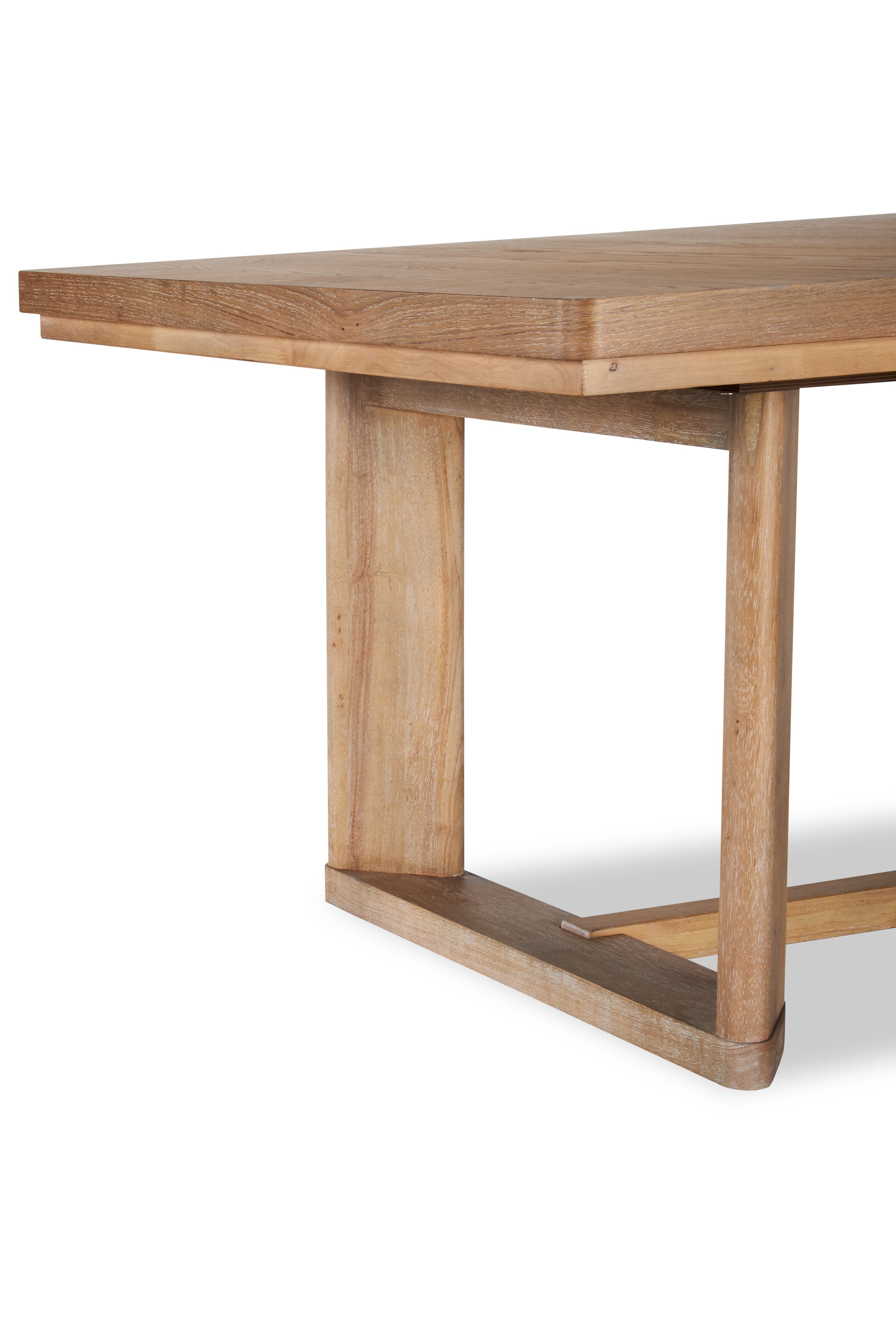 Aspen Dining Table with 80-104" Extension, Trestle Base - Natural | Table de salle à manger Aspen de 80 po à 104 po à rallonge et base à tréteaux - naturelle