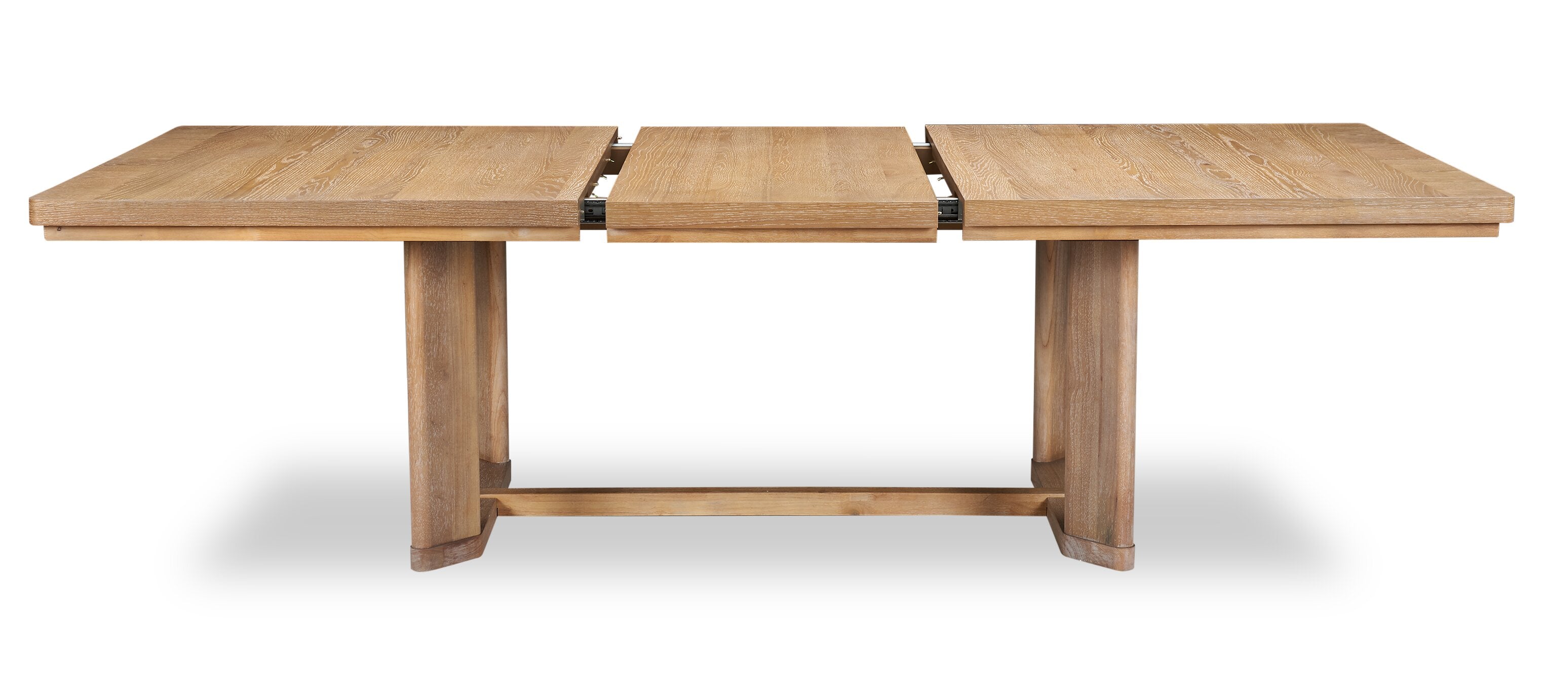 Aspen Dining Table with 80-104" Extension, Trestle Base - Natural | Table de salle à manger Aspen de 80 po à 104 po à rallonge et base à tréteaux - naturelle