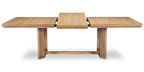 Aspen Dining Table with 80-104" Extension, Trestle Base - Natural | Table de salle à manger Aspen de 80 po à 104 po à rallonge et base à tréteaux - naturelle