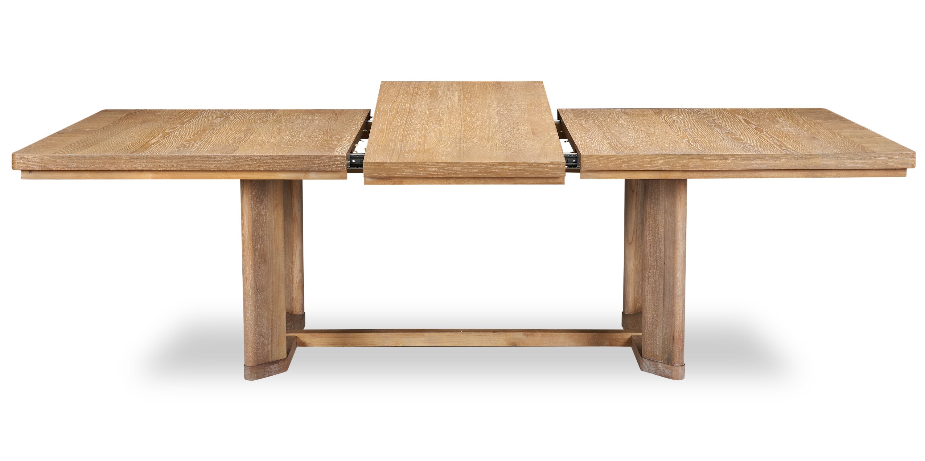 Aspen Dining Table with 80-104" Extension, Trestle Base - Natural | Table de salle à manger Aspen de 80 po à 104 po à rallonge et base à tréteaux - naturelle