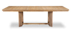 Aspen Dining Table with 80-104" Extension, Trestle Base - Natural | Table de salle à manger Aspen de 80 po à 104 po à rallonge et base à tréteaux - naturelle
