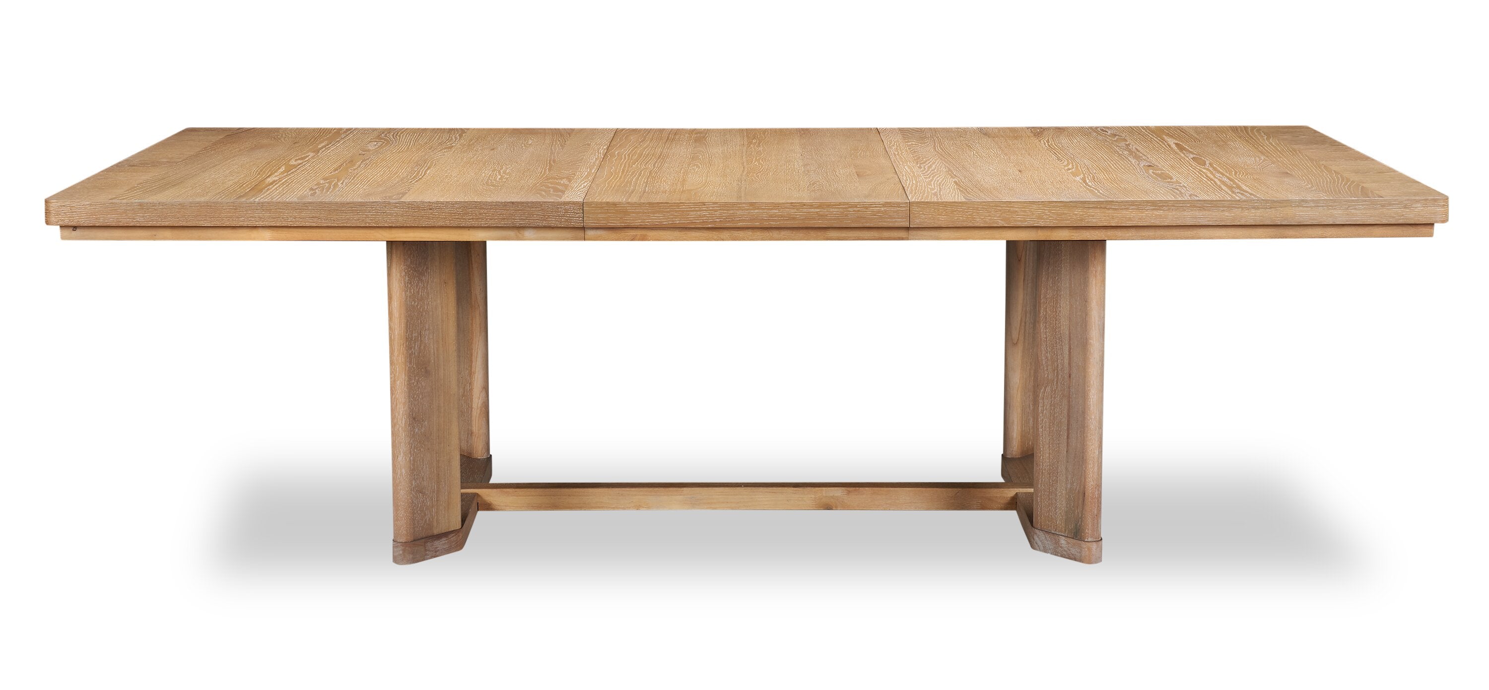 Aspen Dining Table with 80-104" Extension, Trestle Base - Natural | Table de salle à manger Aspen de 80 po à 104 po à rallonge et base à tréteaux - naturelle