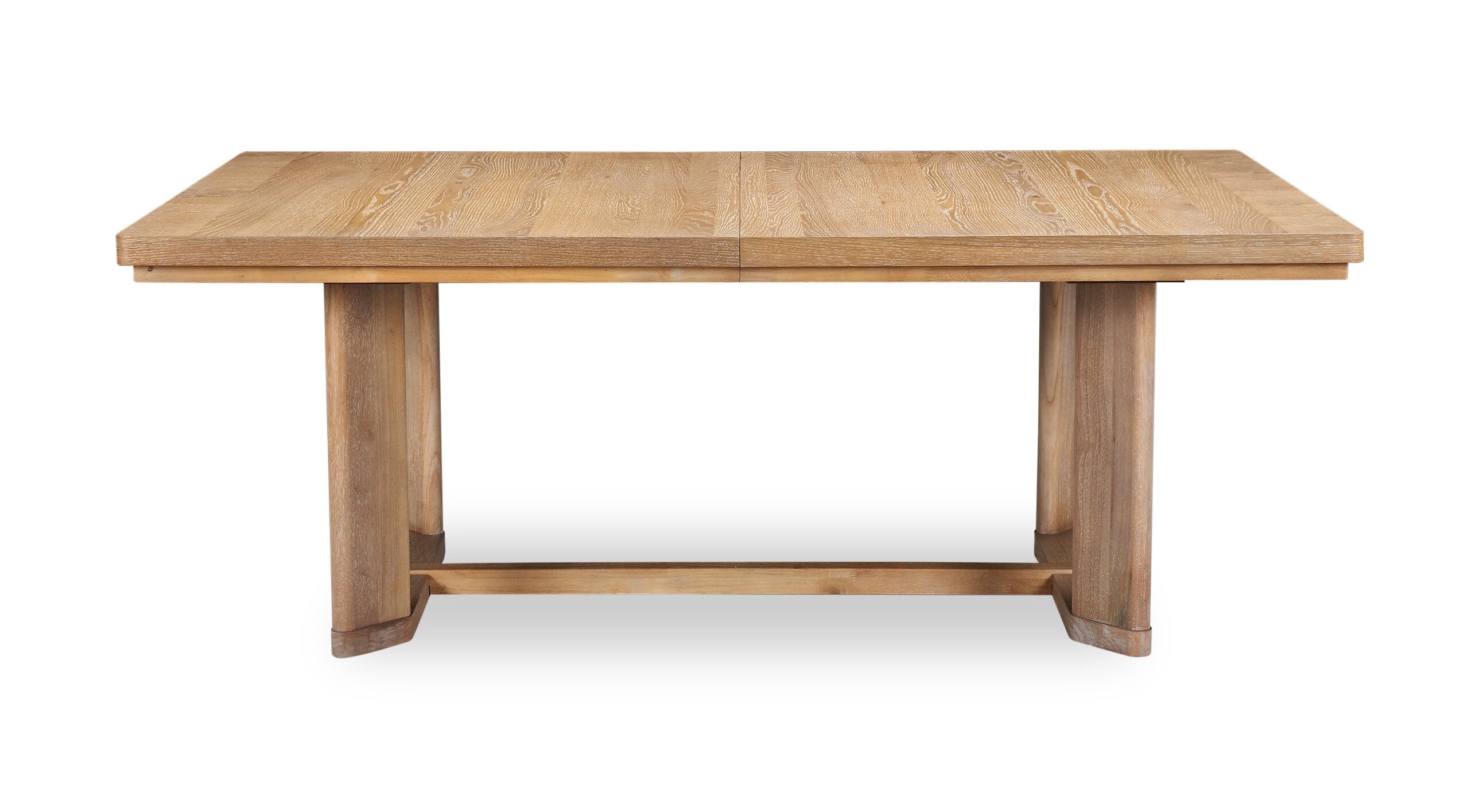 Aspen Dining Table with 80-104" Extension, Trestle Base - Natural | Table de salle à manger Aspen de 80 po à 104 po à rallonge et base à tréteaux - naturelle