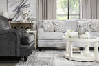 Made in Canada Bellmont 89" Chenille Fabric Sofa with Reversible Cushions and Wood Legs - Platinum Grey | Sofa Bellmont de 89 po fabriqué au Canada en tissu de chenille avec coussins réversibles et pattes en bois - gris platine