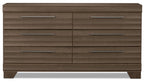 Olivia Bedroom 6-Drawer Dresser, 61.3"W x 32.8"H, Made in Canada - Grey | Commode Olivia de 61,3 po (L) x 32,8 po (H) à 6 tiroirs pour la chambre à coucher, fabriquée au Canada - grise