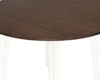 Bryn Drop-Leaf Dining Table, 42" Round - Two-Tone White & Brown | Table de salle à manger ronde Bryn de 42 po avec abattant - deux teintes, blanc et brun