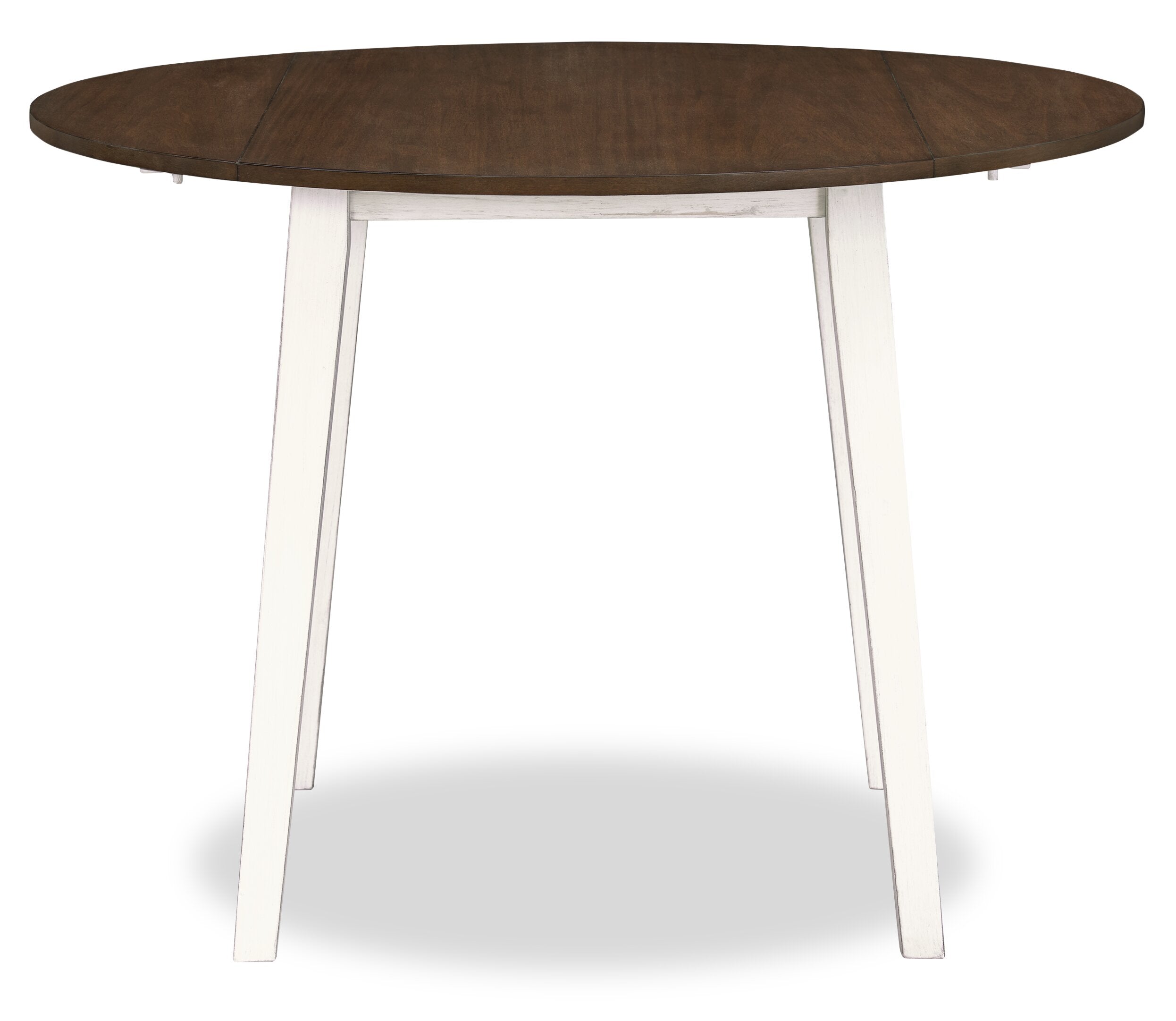 Bryn Drop-Leaf Dining Table, 42" Round - Two-Tone White & Brown | Table de salle à manger ronde Bryn de 42 po avec abattant - deux teintes, blanc et brun