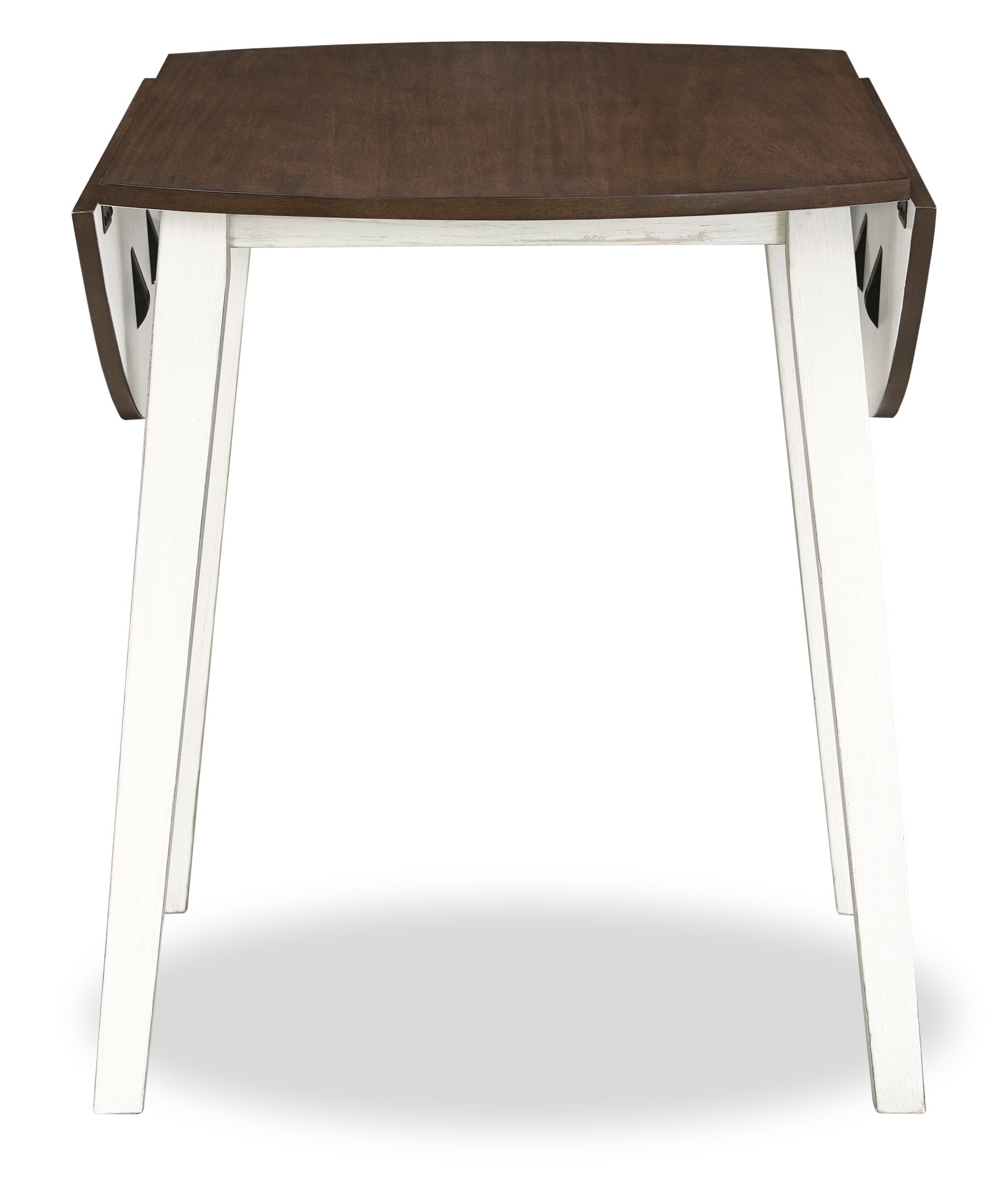 Bryn Drop-Leaf Dining Table, 42" Round - Two-Tone White & Brown | Table de salle à manger ronde Bryn de 42 po avec abattant - deux teintes, blanc et brun