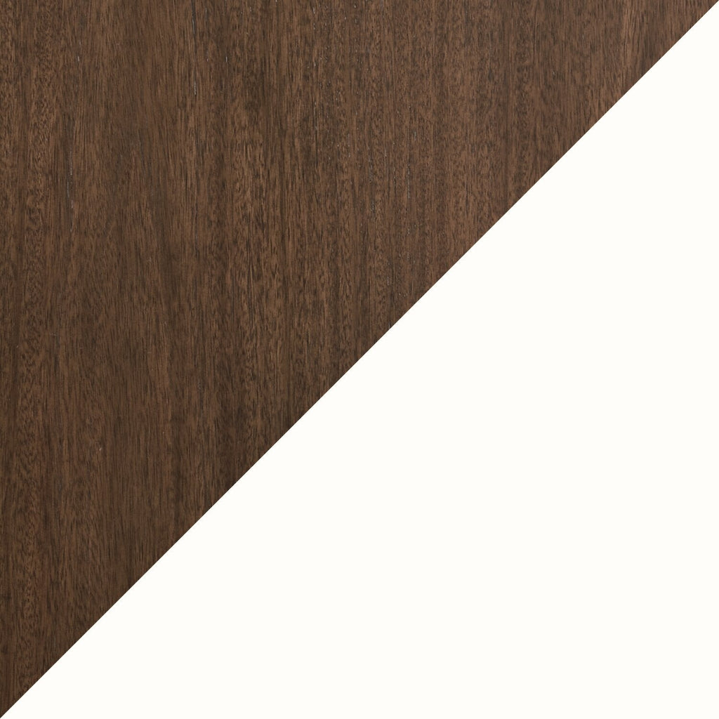 Bryn Drop-Leaf Dining Table, 42" Round - Two-Tone White & Brown | Table de salle à manger ronde Bryn de 42 po avec abattant - deux teintes, blanc et brun