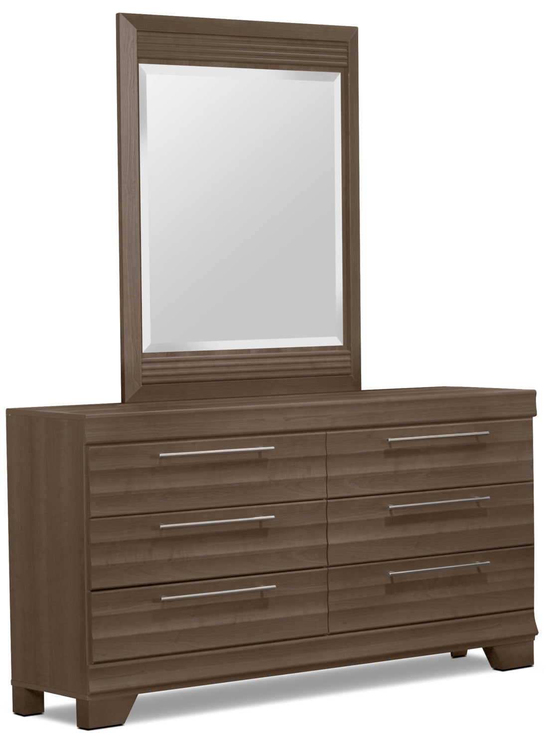 Olivia Bedroom 6-Drawer Dresser, 61.3"W x 32.8"H, Made in Canada - Grey | Commode Olivia de 61,3 po (L) x 32,8 po (H) à 6 tiroirs pour la chambre à coucher, fabriquée au Canada - grise