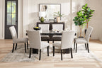 Burk Dining Table with Epoxy Resin Marble-Look Top, 72"W - Black | Table de salle à manger Burk de 72 po (L) avec dessus en résine époxy en imitation de marbre - noire