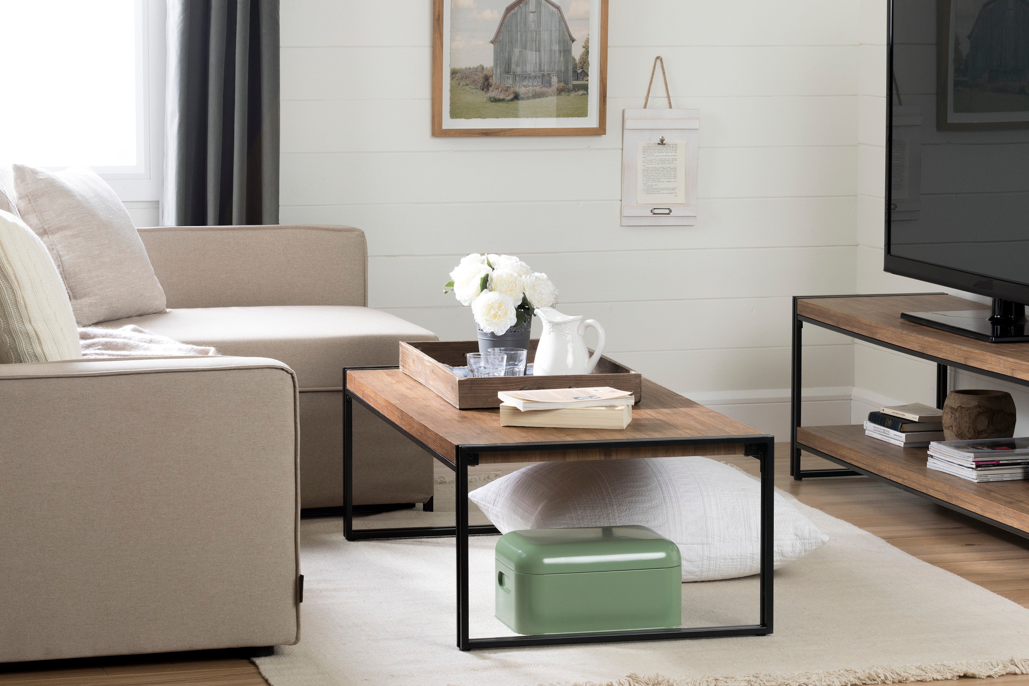 Gimetri Rectangular Coffee Table - Bamboo | Table à café rectangulaire Gimetri - bambou | D83GW914