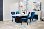 Cami Dining Chair with Velvet Fabric - Blue | Chaise de salle à manger Cami en tissu de velours - bleue
