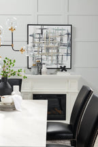 Cami Dining Chair with Vegan-Leather Fabric - Black | Chaise de salle à manger Cami en tissu en similicuir - noire