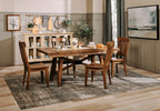 Cedar Dining Chair, Pine Wood, Slat Back - Brown | Chaise de salle à manger Cedar en pin avec dossier à lattes - brune